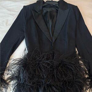 Michael Costello x Revolve Feathered Romper